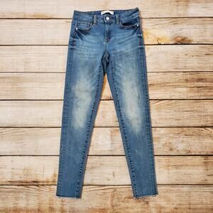 Zara Skinny Jeans Cutoff Medium Wash 2